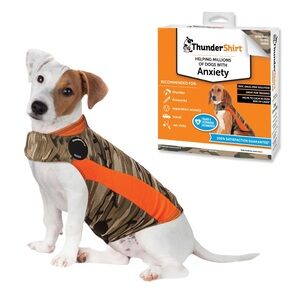 THUNDERSHIRT ⚡️💥 Camouflage & Orange Dog Anxiety Vest Green Camo for Medium Dogs